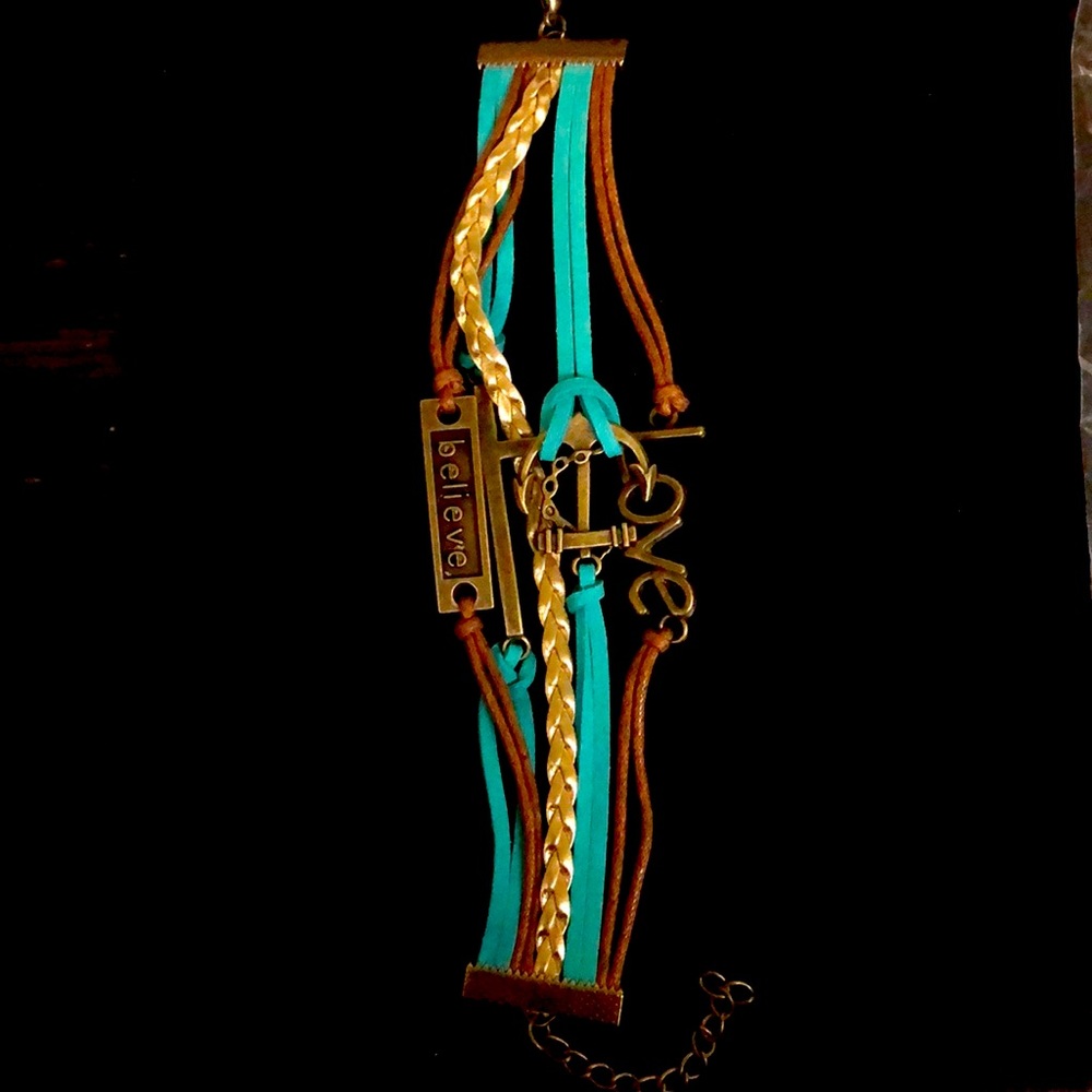 Christian designs nautical wrap bracelet